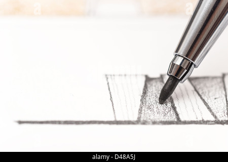 Architecture Drawing Stock Photo
