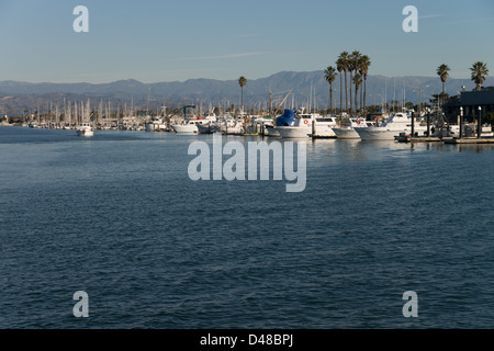 Boats at Channel Islands Marina in Oxnard California Stock Photo