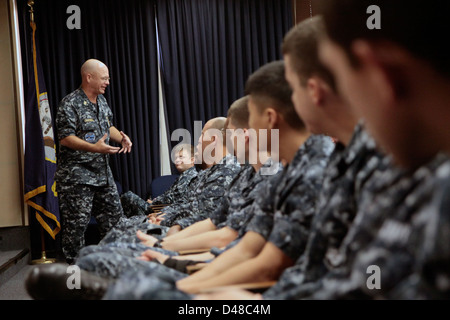 FORCM Caldwell speaks at Naval Base Point Loma. Stock Photo