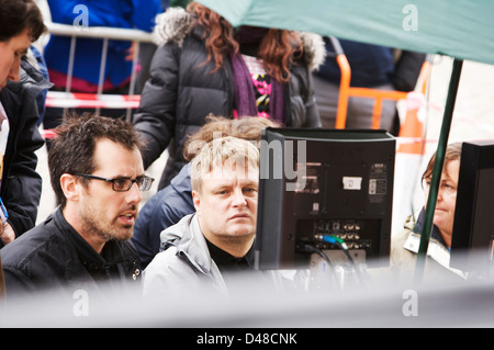 John Rankin Waddell, Famous fashion, portrait and celebrity photographer on a film set. Stock Photo