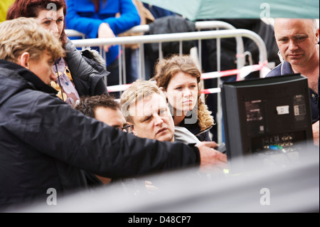 John Rankin Waddell, Famous fashion, portrait and celebrity photographer on a film set. Stock Photo