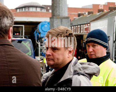 John Rankin Waddell, Famous fashion, portrait and celebrity photographer on a film set. Stock Photo