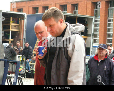 John Rankin Waddell, Famous fashion, portrait and celebrity photographer on a film set. Stock Photo