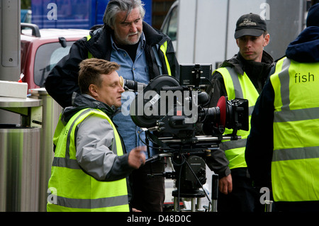 John Rankin Waddell, Famous fashion, portrait and celebrity photographer on a film set. Stock Photo