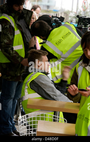 John Rankin Waddell, Famous fashion, portrait and celebrity photographer on a film set. Stock Photo