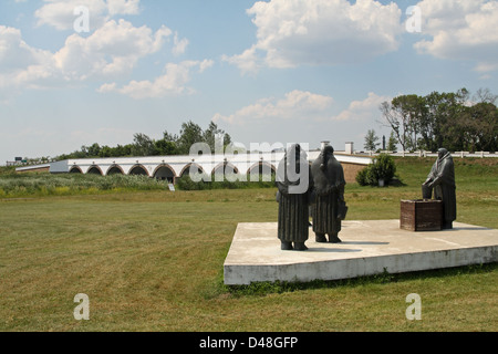 The Nine-holed Bridge, crossing the Hortobágy River, Hortobágy National Park, Eastern Hungary Stock Photo