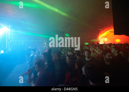 Nightclub rave warehouse party club acid house Stock Photo - Alamy