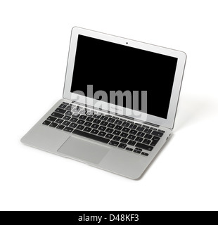 Apple MacBook Air 11' cut out isolated on white background Stock Photo