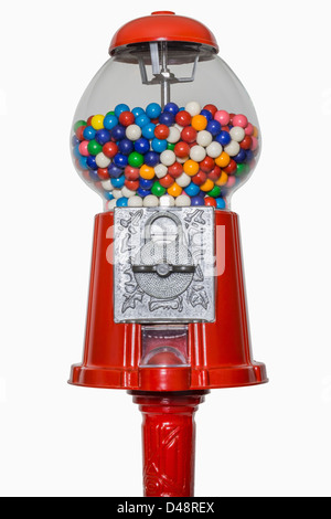 Gumball machine isolated on white, includes clipping path