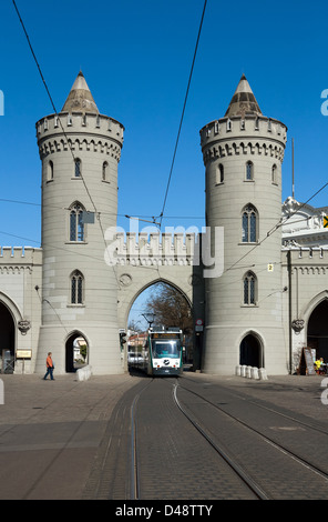 Potsdam, Germany, the Nauen Gate at the Friedrich-Ebert-Strasse Stock Photo
