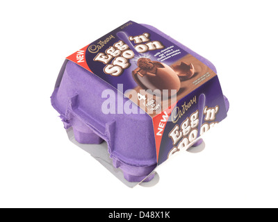 Cadbury Egg and Spoon Chocolate Stock Photo