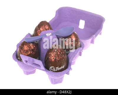 Cadbury Egg and Spoon Chocolate Stock Photo