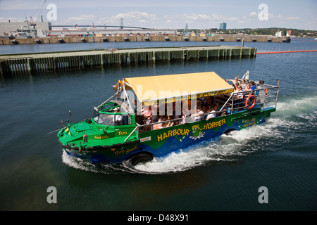 The Halifax Harbour Hopper tour on a Larc V amphibious military vehicle known as a duck Stock Photo