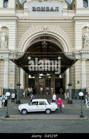 Lviv, Ukraine, the entrance to the station Stock Photo