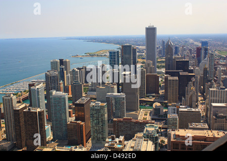 Chicago view from Sears Tower, Usa Stock Photo