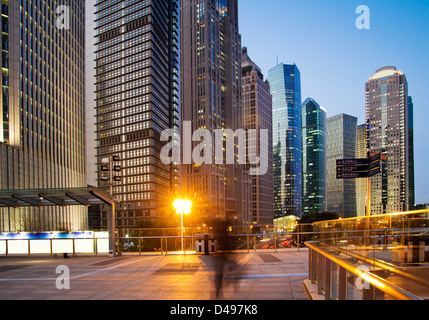 The beautiful night view of Shanghai,in China Stock Photo