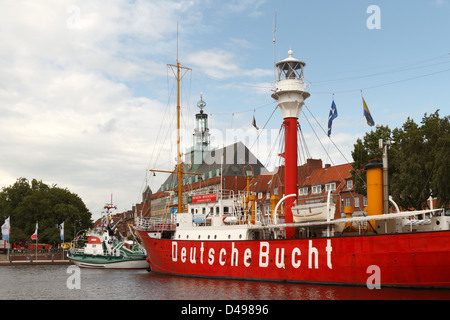 Emden, Germany, the former lightship Amrumbank in Emden Stock Photo