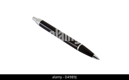 Black pen isolated on white background with clipping path Stock Photo