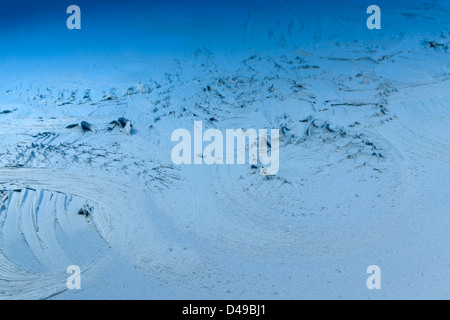 blue abstract painted background with thick paint Stock Photo