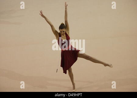 Gdynia, Poland. 9th March 2013. Polish best gymnast, Olympian from Beijing (2008) and London (2012) Joanna Mitrosz ends her sports career during the Artistic Gymnastics Polish Grand Prix in Gdynia. Credit:  Michal Fludra / Alamy Live News Stock Photo