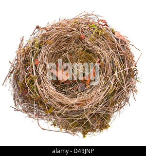 Bird nest empty isolated on white Stock Photo - Alamy