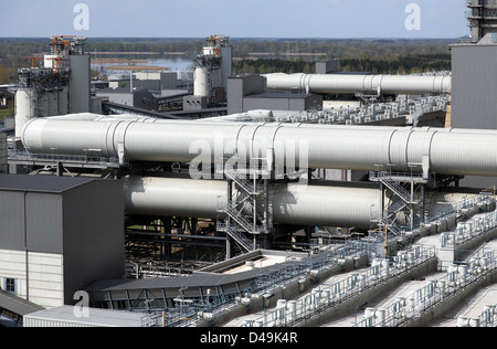 Peitz, Germany, flue gas desulfurization in power plant Jaensch forest Stock Photo