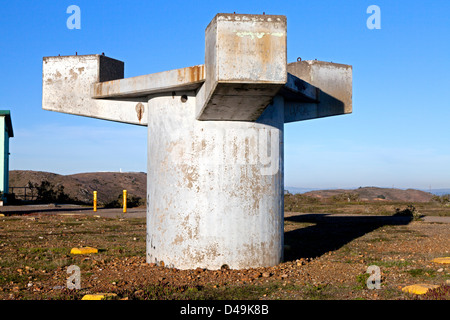 Radar platform that was part of the Integrated Fire Control for Nike Missile installation SF88L in the Marin Headlands. Stock Photo