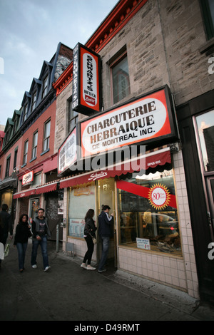 Local landmark Schwartz's Deli located on Boulevard St. Laurent, Montreal, Quebec. The Canadian Press Images/Lee Brown Stock Photo