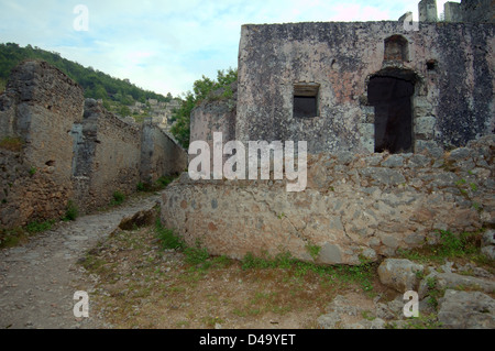 Greek ghost town of Levissi, Karmylassos, Kayakoey, Turkey Stock Photo
