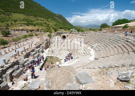 Roman theater, antique city of Ephesus, Efes, Turkey, Western Asia Stock Photo