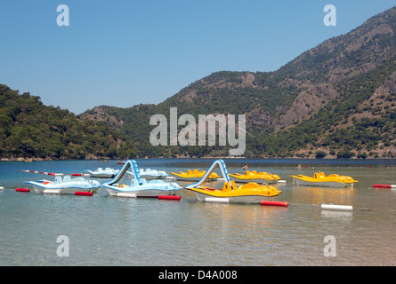 Beach, Olu Deniz, Oeluedeniz, Muğla Province, Turkey Stock Photo