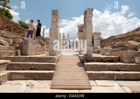 Heracles Gate, antique city of Ephesus, Efes, Turkey, Western Asia Stock Photo
