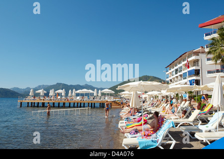 beach, Marmaris, Turkey, Western Asia Stock Photo