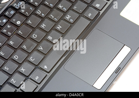 Netbook keyboard and mouse on white Stock Photo