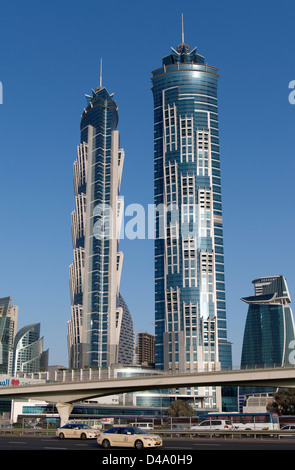 New JW Marriott Marquis hotel the tallest hotel in the world official opening February 2013 in Business Bay district Dubai UAE Stock Photo