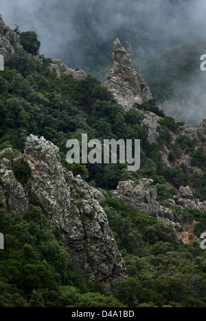 Orosei, Italy, mountain scenery in the Parco Nazionale del Golfo di Orosei in Sardinia Stock Photo