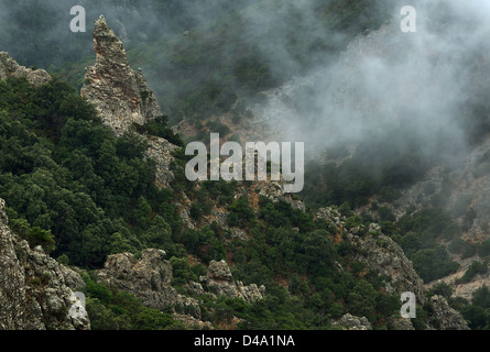 Orosei, Italy, mountain scenery in the Parco Nazionale del Golfo di Orosei in Sardinia Stock Photo