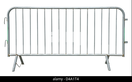 Metal crowd control barrier Stock Photo