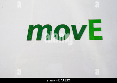 movE logo on a Siemens movE electric car (Suzuki Splash platform) Stock Photo