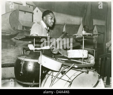 Drummer in orchestra in Memphis juke joint, Tennessee. Stock Photo
