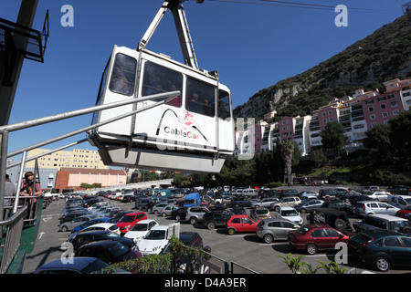 Abierto Camello abrelatas Parking at the base of the Gibraltar cable car Stock Photo - Alamy
