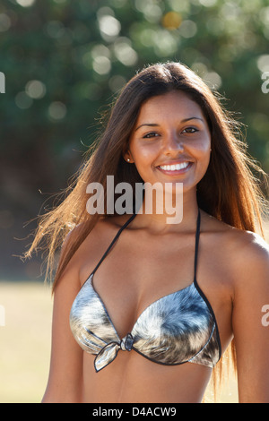 Beautiful, healthy young woman in Kihei, Maui, Hawaii. Stock Photo