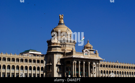 Vidhana Soudha government secretariat building at Bangalore City , Karnataka State of India Stock Photo