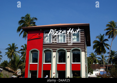 Pizza Hut Hotel restaurant Building in Goa India Stock Photo