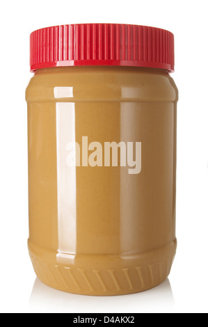 Jar of peanut butter Stock Photo