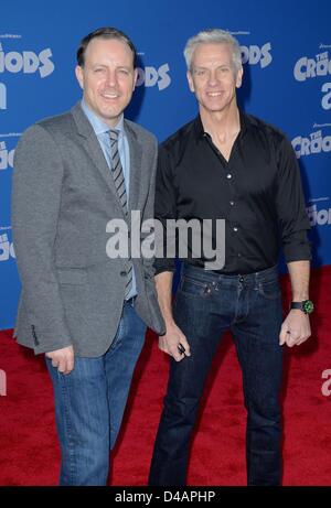 New York, USA. 10th March 2013. Kirk DeMicco, Chris Sanders at arrivals for THE CROODS Premiere, AMC Loews Lincoln Square Theater, New York, NY March 10, 2013. Photo By: Derek Storm/Everett Collection/Alamy Live News Stock Photo