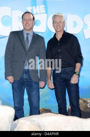 New York, USA. 10th March 2013. Kirk DeMicco, Chris Sanders at arrivals for THE CROODS Premiere, AMC Loews Lincoln Square Theater, New York, NY March 10, 2013. Photo By: Derek Storm/Everett Collection/Alamy Live News Stock Photo
