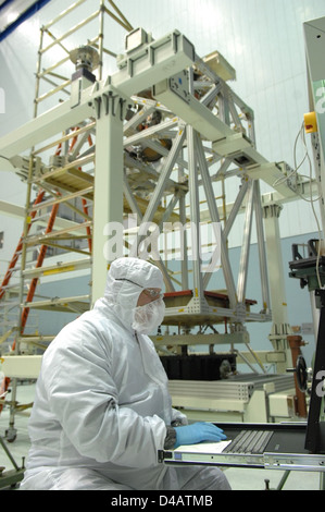 Chris Gunn photographed a galaxy using JWST, providing data on distant galaxies, cosmic structures, and astronomical research. Stock Photo