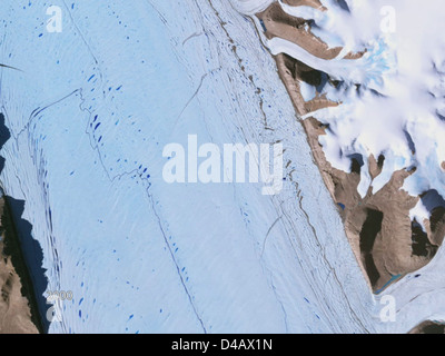 Melting glaciers in greenland, satellite image Stock Photo - Alamy