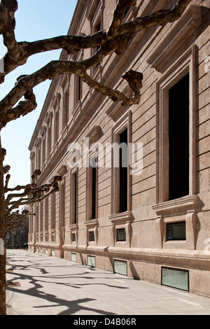 Palacio De Justicia in Burgos, Burgos, Spain. Architect: Primitivo Gonzalez Arquitecto, 2012. Perspective of neo-classical facad Stock Photo